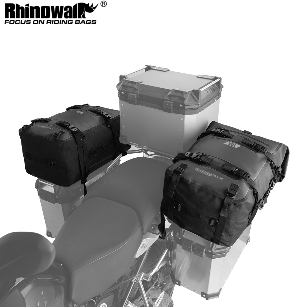 Panniers Waterproof Rear - Rhinowalk-Bolsa de alforja superior para motocicleta,